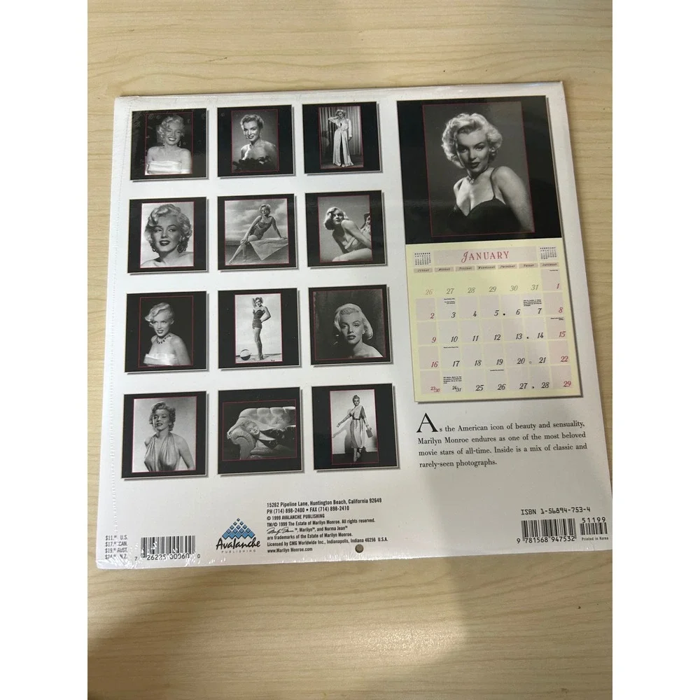 Marilyn Monroe 2000 Millennium Edition 16 Month Calendar Vintage Sealed New